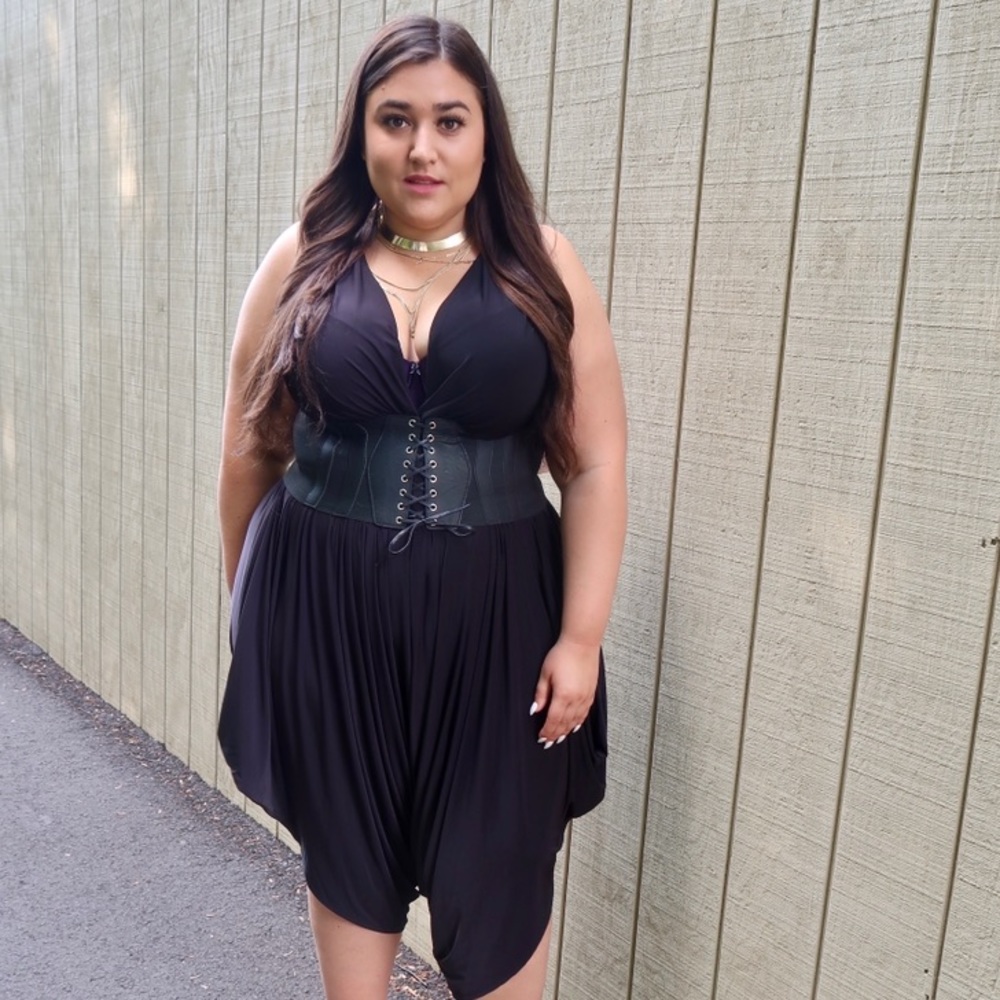 V-neck Harem Jumpsuit